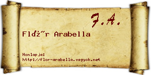 Flór Arabella névjegykártya